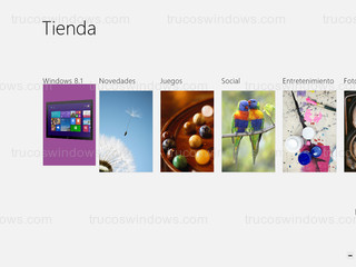 Windows 8 - Windows Store categorías