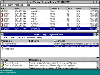 Windows NT 3.51 - Event Viewer