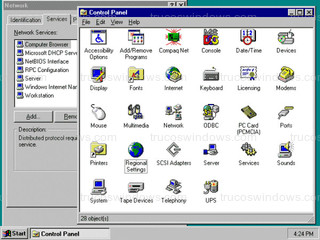 Windows NT 4 - Panel de control