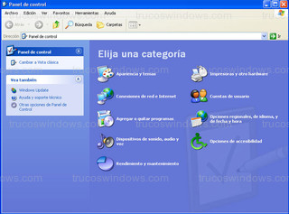 Windows XP - Panel de control